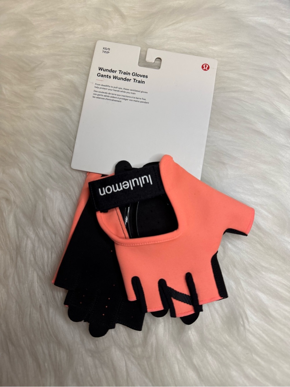 Lululemon Wunder Train Gloves Size XS/S JYPH BLK New Half-Finger Gloves